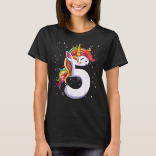 Camiseta Unicornio 5 años Chica de cumpleaños de 5 años Bda