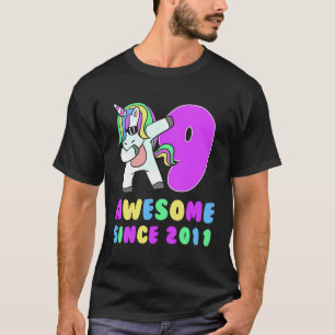 Camiseta Unicornio 9.º Chica De Cumpleaños