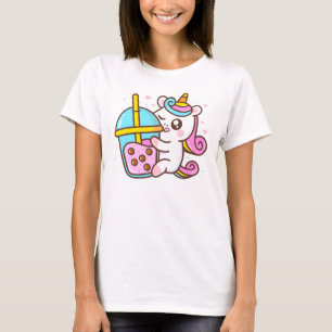 Camiseta Unicornio amante del té de burbujas