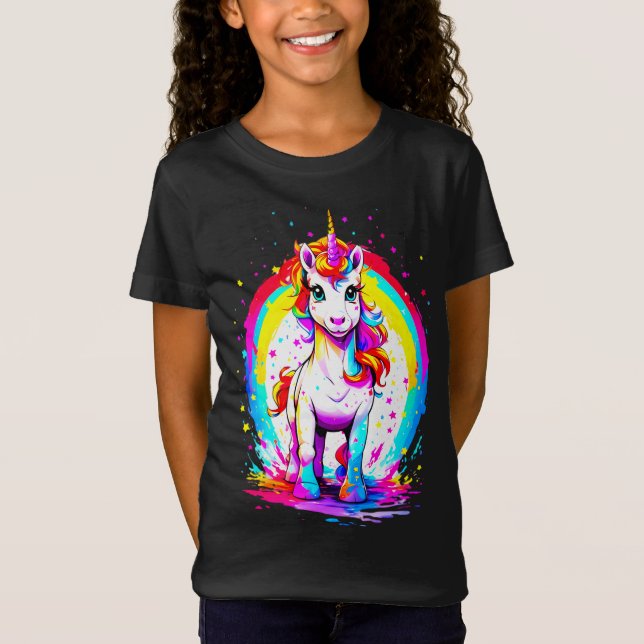 Camiseta Unicornio arcoiris (Anverso)