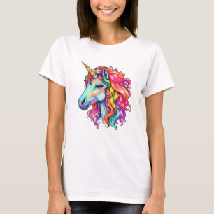 Camiseta unicornio arcoiris colorido