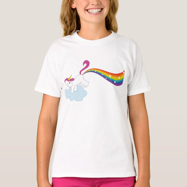 Camiseta Unicornio arcoiris de Rhiannon (Anverso)