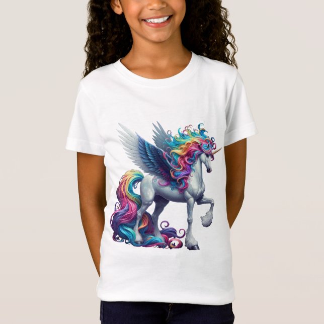Camiseta Unicornio Arcoíris Galopante (Anverso)