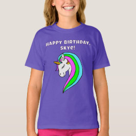 Camiseta Unicornio arcoiris personalizado