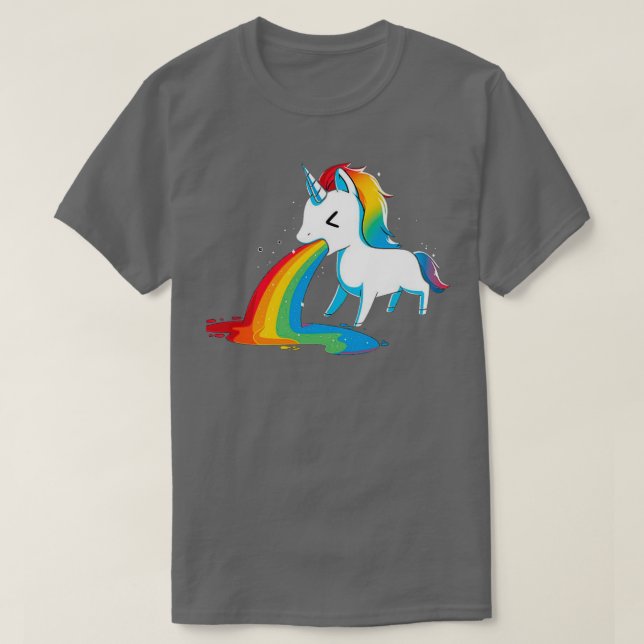 Camiseta Unicornio arrasa con lluvias divertidas (Diseño del anverso)