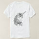 Camiseta Unicornio blanco y negro (Diseño del anverso)