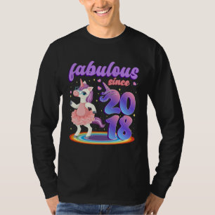 Camiseta Unicornio Bonito desde 2018 con Vestido Rosa F