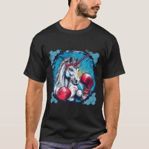 Camiseta Unicornio boxeador con guantes de boxeo kickboxing