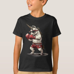 Camiseta Unicornio Boxeador Con Guantes De Boxeo Kickboxing