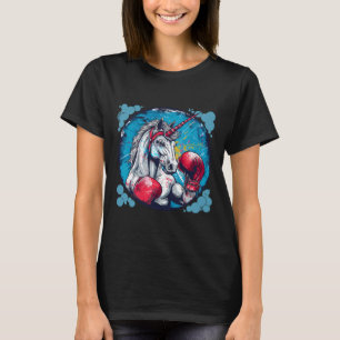 Camiseta Unicornio Boxeador Con Guantes De Boxeo Kickboxing