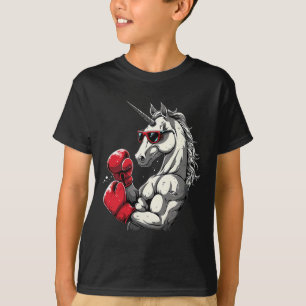 Camiseta Unicornio boxeador con guantes de boxeo kickboxing