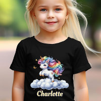 unicornio brillante nombre de nube mágica negro
