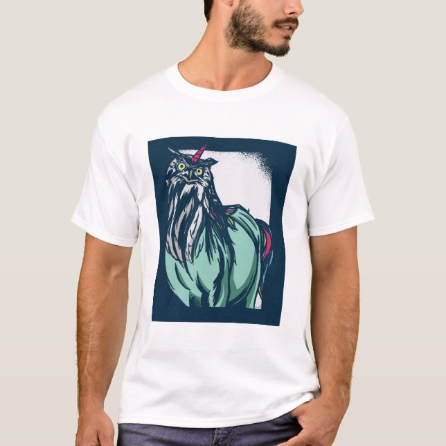Camiseta unicornio búho (Anverso)