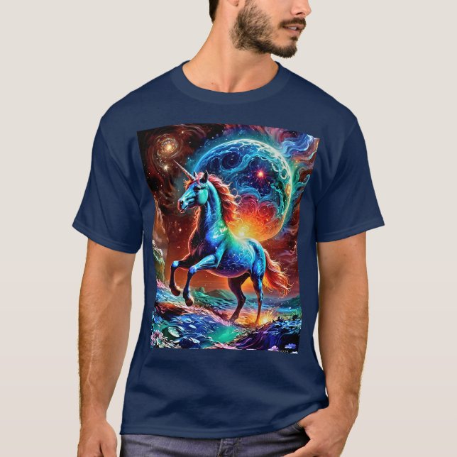 Camiseta Unicornio colorido (Anverso)