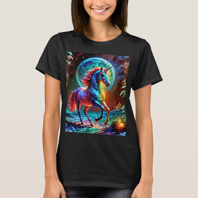 Camiseta Unicornio colorido (Anverso)