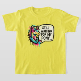 Camiseta Unicornio Colorido Esperando a Mi Poni