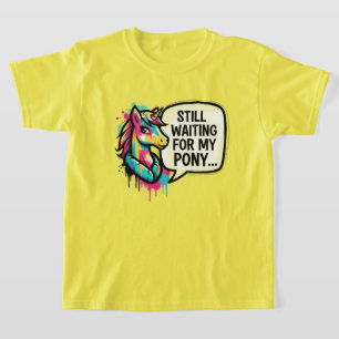 Camiseta Unicornio Colorido Esperando a Mi Poni