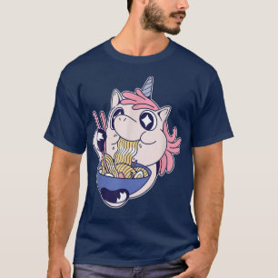 Camiseta Unicornio come fideos de Ramen Kawaii - Divertido