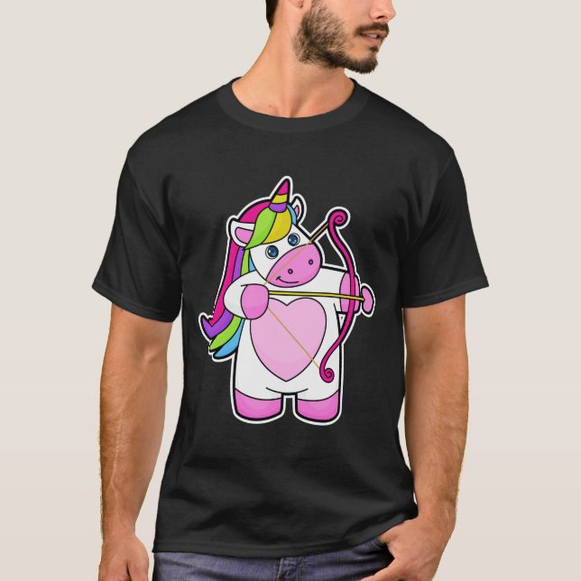 Camiseta Unicornio como arquero con arco y flecha (Anverso)