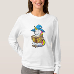 Camiseta Unicornio como asistente con libro y Gorra