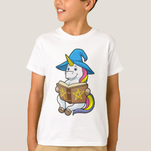 Camiseta Unicornio como asistente con libro y Gorra