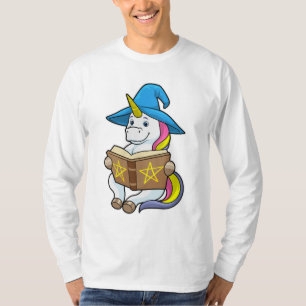 Camiseta Unicornio como asistente con libro y Gorra
