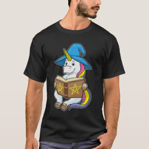 Camiseta Unicornio como asistente con libro y Gorra