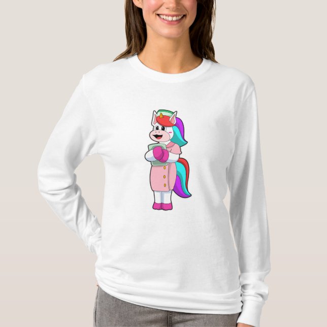 Camiseta Unicornio como enfermera (Anverso)