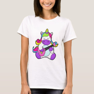 Camiseta Unicornio como músico con guitarra
