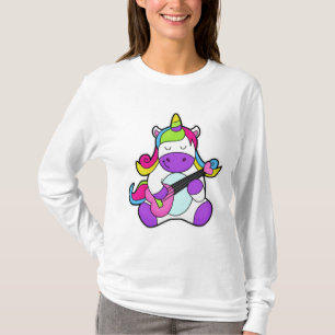 Camiseta Unicornio como músico con guitarra