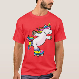 Camiseta Unicornio como patinador en línea con patines en l