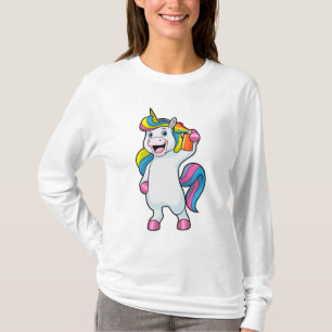 Camiseta Unicornio como peluquero con aerosol de pelo