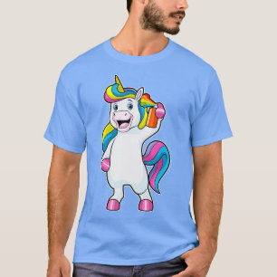Camiseta Unicornio como peluquero con aerosol de pelo
