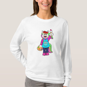 Camiseta Unicornio como pintor