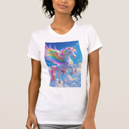 Camiseta Unicornio con aleta de arcoiris