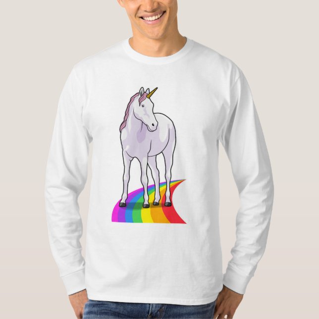 Camiseta Unicornio con arcoiris (Anverso)