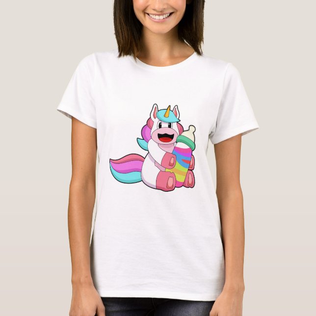 Camiseta Unicornio con botella de bebé.PNG (Anverso)