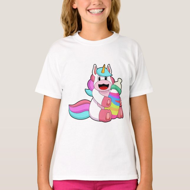 Camiseta Unicornio con botella de bebé.PNG (Anverso)