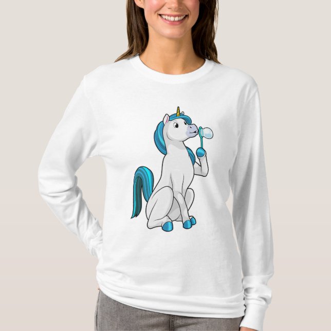 Camiseta Unicornio con burbujas de jabón (Anverso)