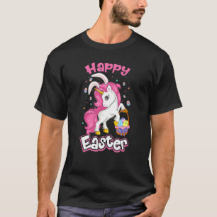 Camiseta Unicornio con cesta de huevos Día de Pascua