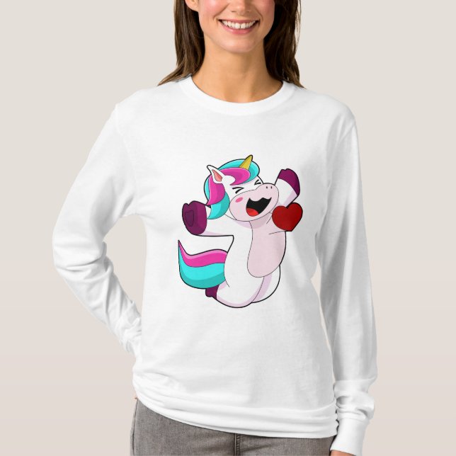 Camiseta Unicornio con corazón (Anverso)