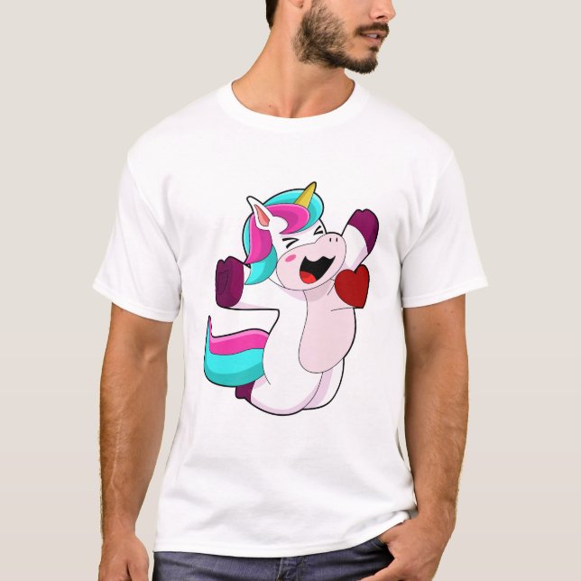 Camiseta Unicornio con corazón (Anverso)