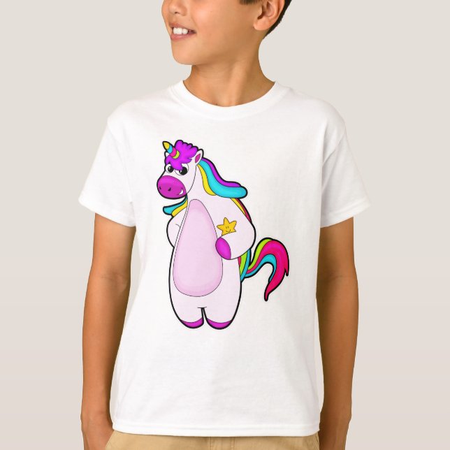 Camiseta Unicornio con estrella (Anverso)