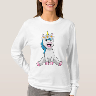 Camiseta Unicornio con flores