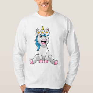 Camiseta Unicornio con flores