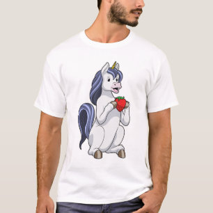 Camiseta Unicornio con frutilla de fresa