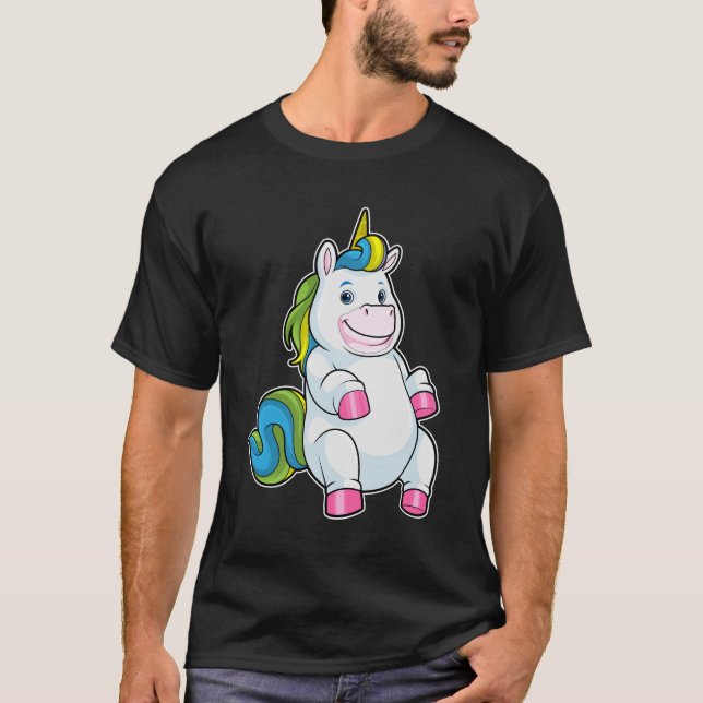 Camiseta Unicornio con gran Belly (Anverso)