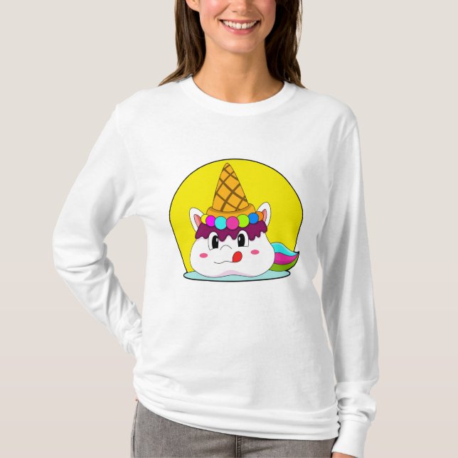 Camiseta Unicornio con helado (Anverso)