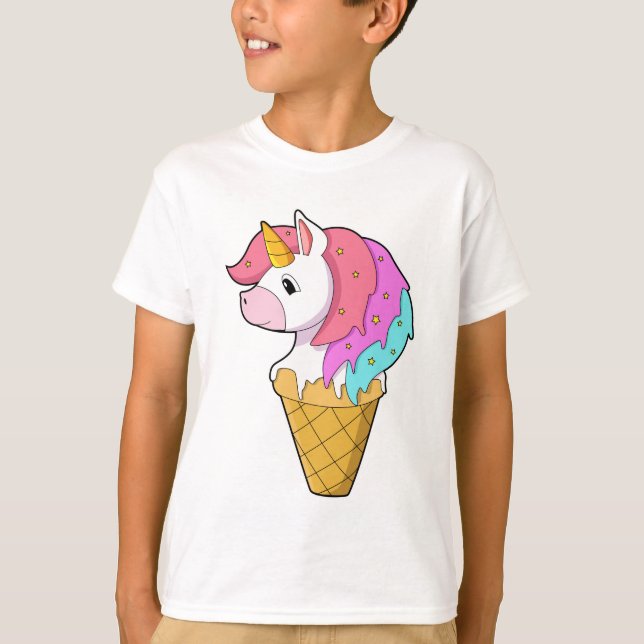 Camiseta Unicornio con helado (Anverso)