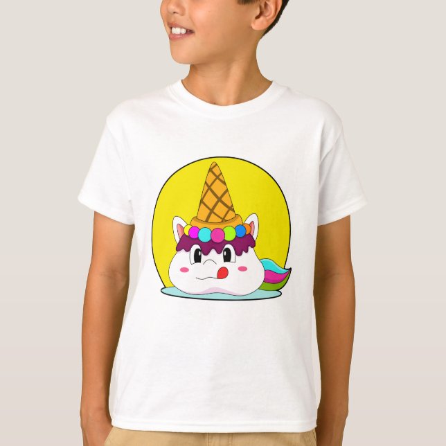 Camiseta Unicornio con helado (Anverso)